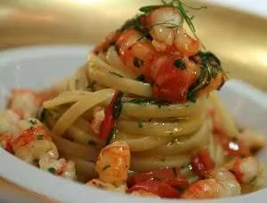 linguine ai gamberi, primo piatto di mare