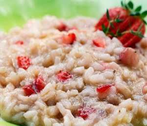 Risotto fragole e champagne