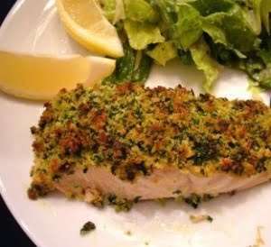 Salmone in crosta alle erbe