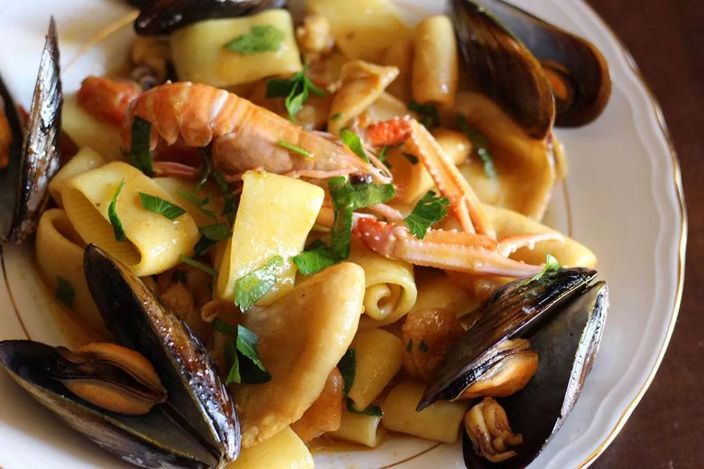 paccheri allo scoglio