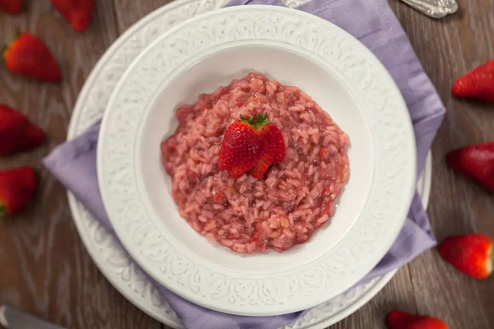 risotto fragole champagne