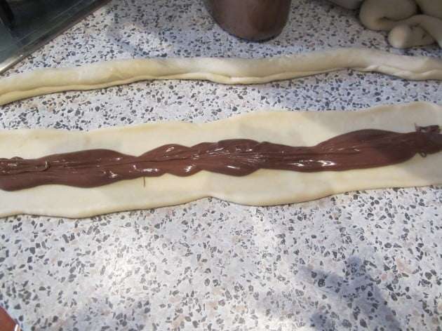 treccia alla nutella