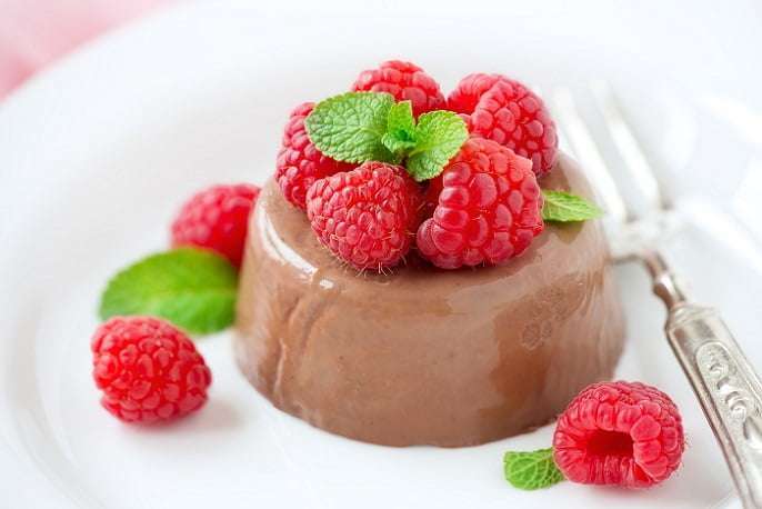 panna cotta al cioccolato