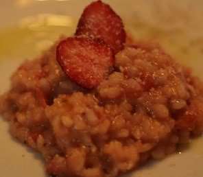 Risotto al brandy e fragole