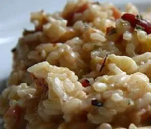 Risotto alla birra e speck