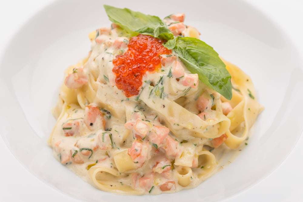 tagliatelle al salmone con yogurt greco