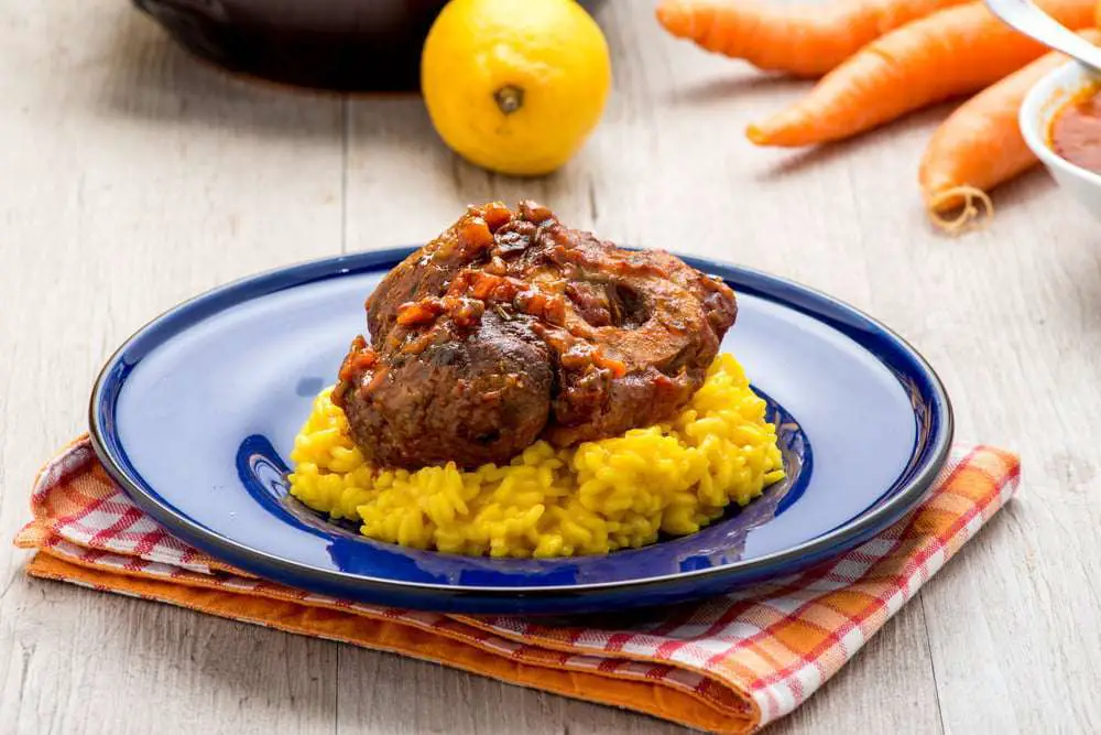 risotto alla milanese con ossobuchi