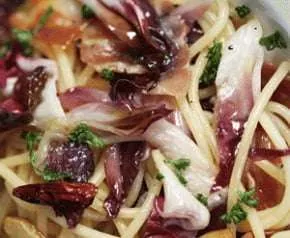 spaghetti al radicchio