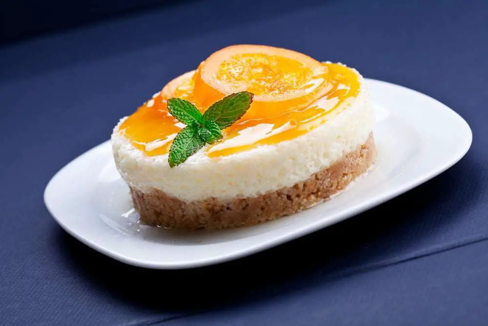 cheesecake allarancia con gelatina di arance