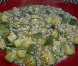 risotto con zucchine light