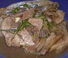 scaloppine di maiale ai funghi porcini