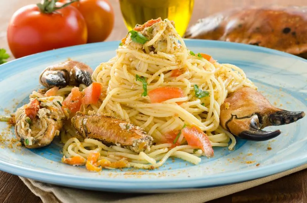 spaghetti al granchio