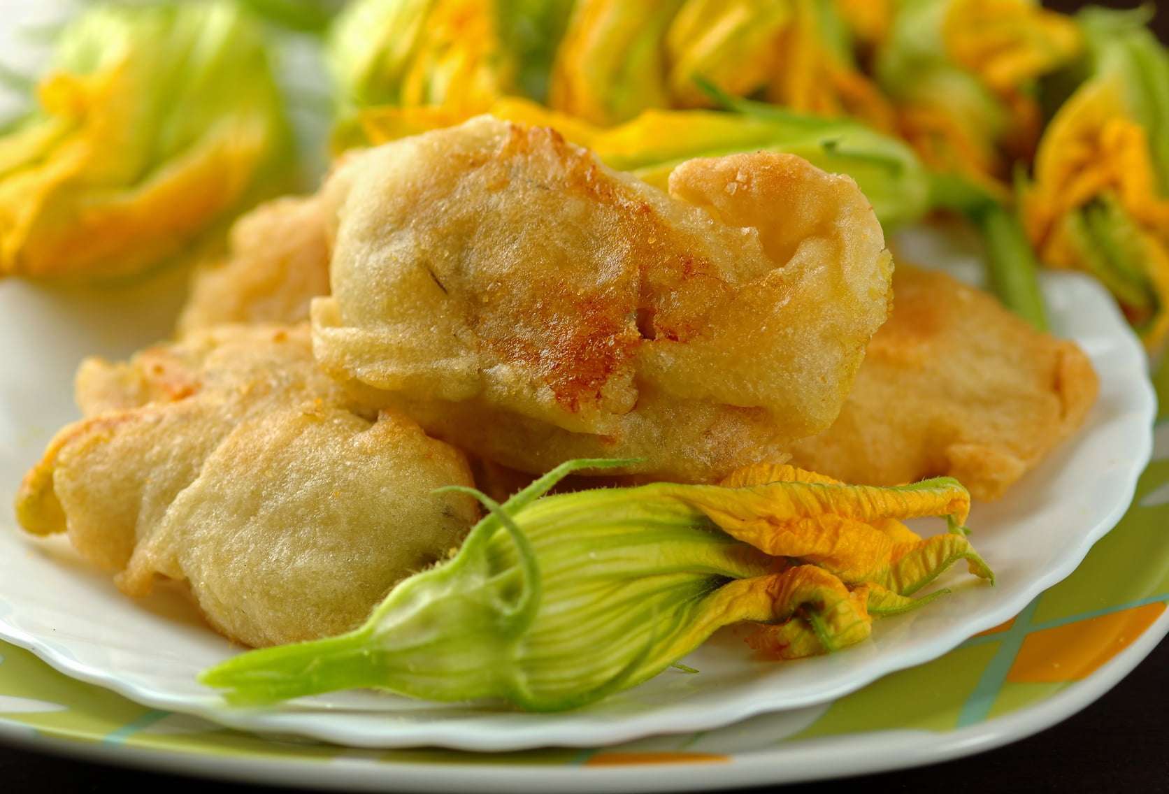 Fiori di zucca fritti