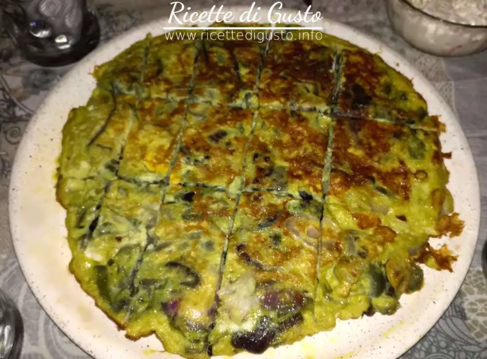 frittata con cipolle e zucchine