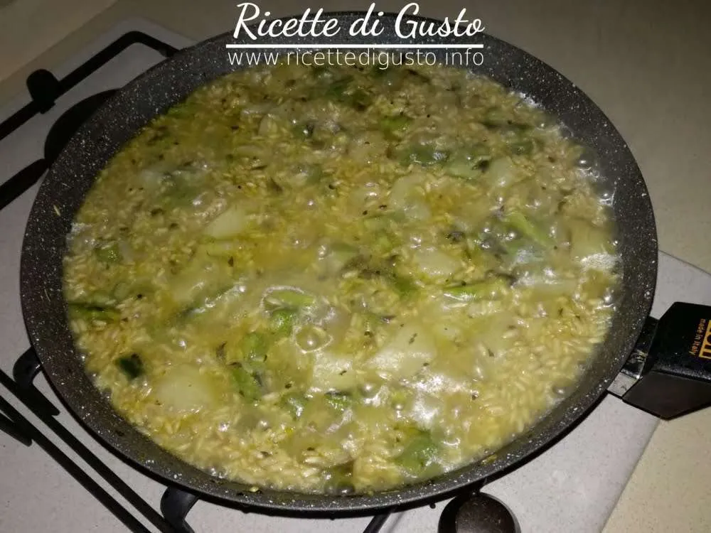 risotto agli asparagi e topinambur