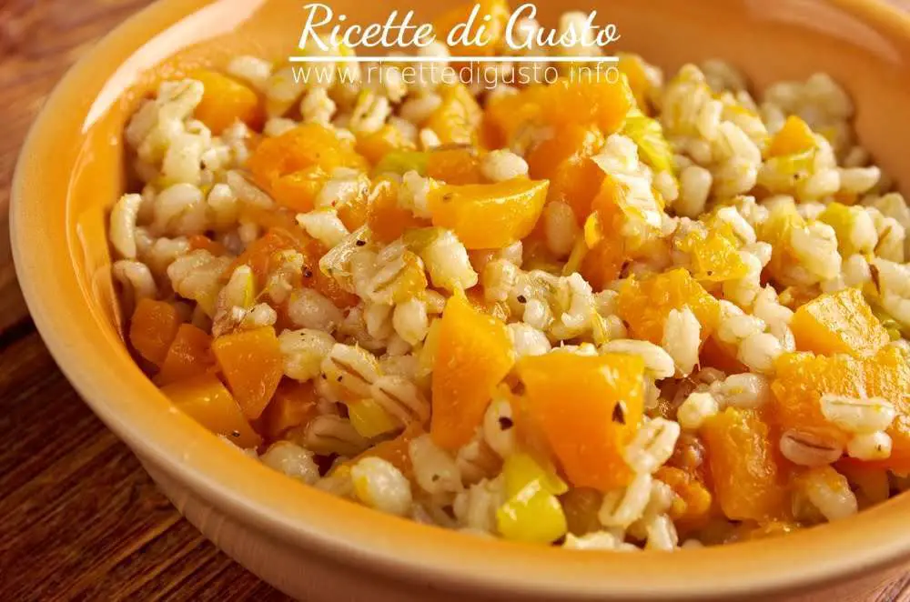 ricette orzotto alla zucca